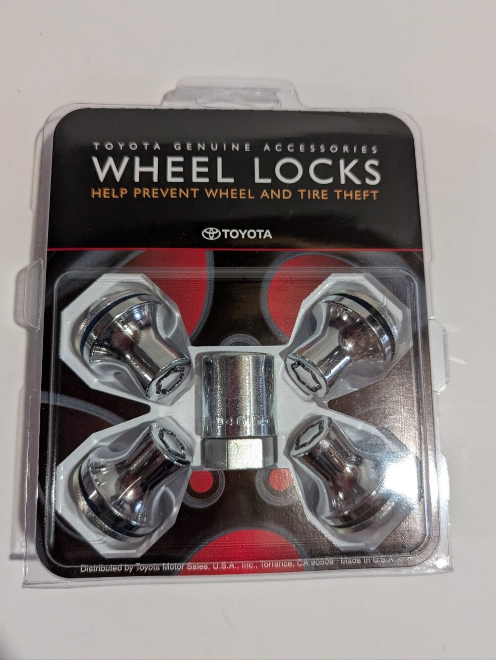 Toyota Wheel Locks  Nickel Chrome Plated Toyota Accessory PT276-60070